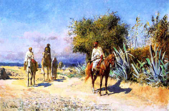  Edwin Lord Weeks Arabs on the Move - Canvas Art Print
