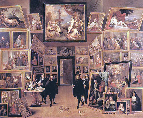  The Younger David Teniers Archduke Leopold Wilhelm in his Gallery - Canvas Art Print