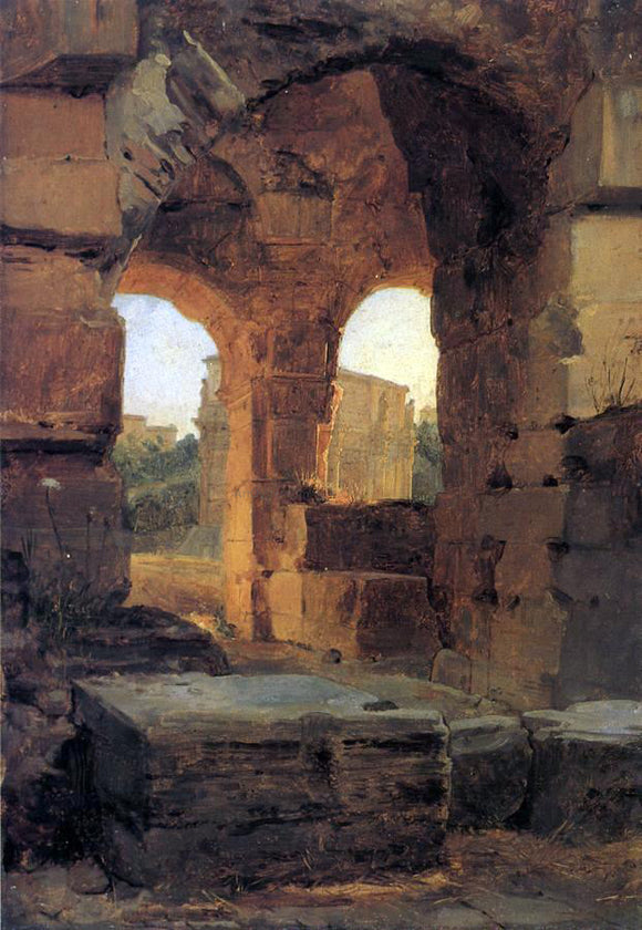  Achille-Etna Michallon Arches of the Colosseum - Canvas Art Print