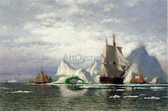  William Bradford Arctic Whaler Homeward Bound Among the Icebergs - Canvas Art Print