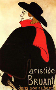  Henri De Toulouse-Lautrec Aristide Bruant in his Cabaret - Canvas Art Print
