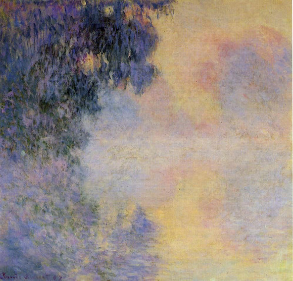  Claude Oscar Monet Arm of the Seine near Giverny in the Fog - Canvas Art Print