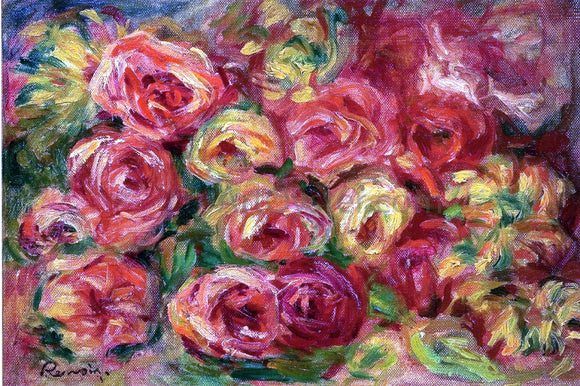  Pierre Auguste Renoir Armful of Roses - Canvas Art Print