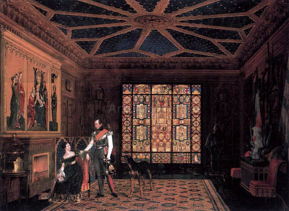  Carl Friedrich Zimmermann Armour Room in the Palace of Prince Frederick of Prussia - Canvas Art Print