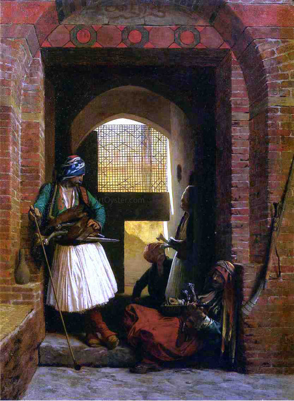  Jean-Leon Gerome Arnaut Guards in Cairo - Canvas Art Print