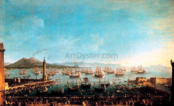  Antonio Joli Arrival of Charles III in Naples - Canvas Art Print