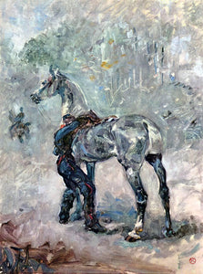  Henri De Toulouse-Lautrec Artilleryman Saddling His Horse - Canvas Art Print