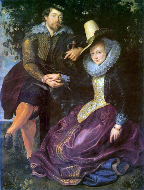  Peter Paul Rubens Artist and His First Wife, Isabella Brant, in the Honeysuckle Bower - Canvas Art Print