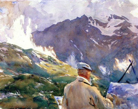  John Singer Sargent Artist in the Simplon - Canvas Art Print