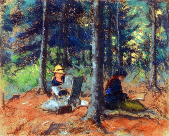 Robert Henri Artists in the Woods - Canvas Art Print