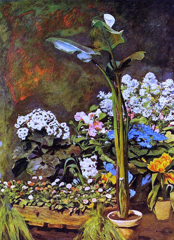  Pierre Auguste Renoir Arum and Conservatory Plants - Canvas Art Print