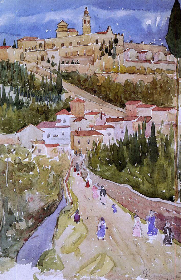  Maurice Prendergast Assisi - Canvas Art Print