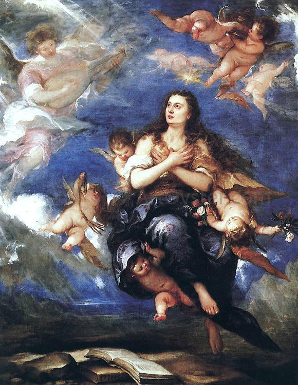 Jose Antolinez Assumption of Mary Magdalene - Canvas Art Print