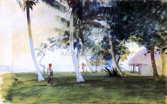  John La Farge At Dawn, In Front of Our House at vaiala, Upolu, Samoa - Canvas Art Print