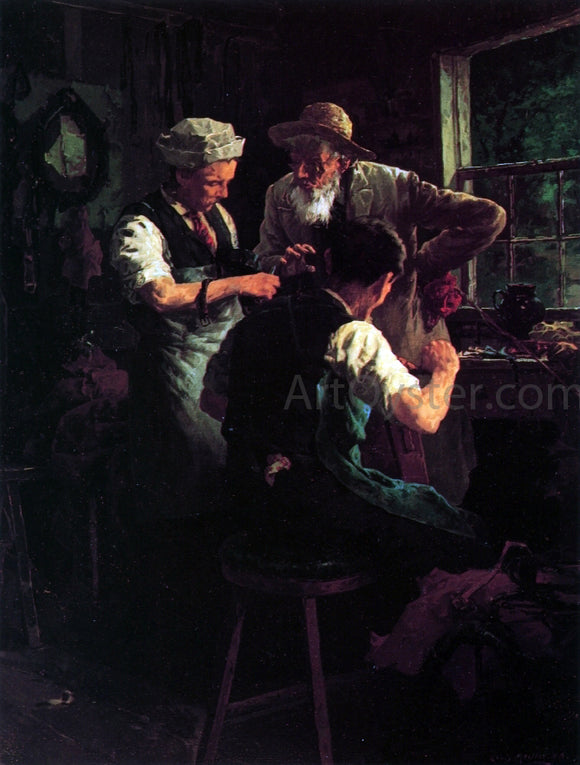  Louis C Moeller At the Blacksmith's - Canvas Art Print