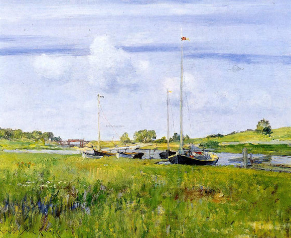  William Merritt Chase At the Boat Landing - Canvas Art Print