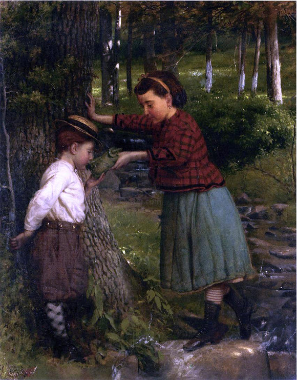  Seymour Joseph Guy At the Brook - Canvas Art Print