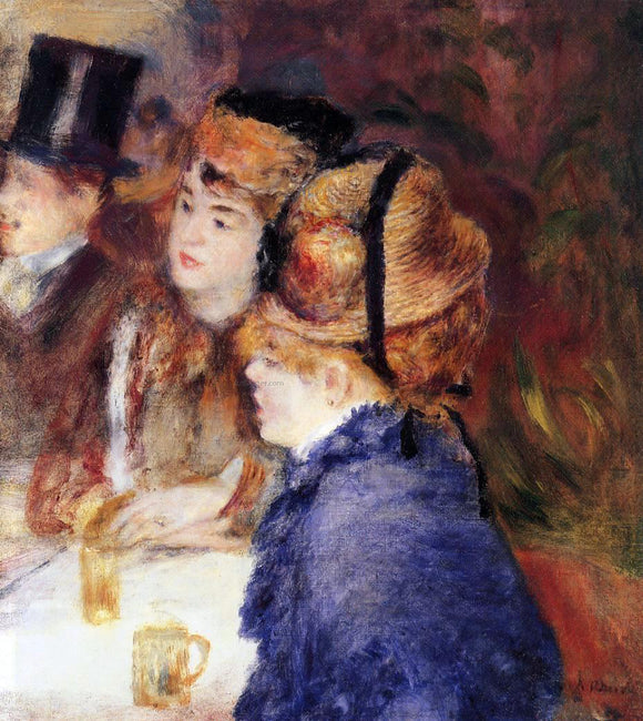  Pierre Auguste Renoir At the Cafe - Canvas Art Print