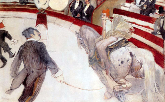  Henri De Toulouse-Lautrec At the Cirque Fernando: The Ringmaster - Canvas Art Print
