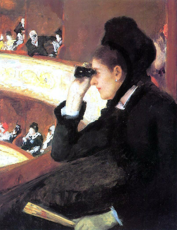  Mary Cassatt At the Francais, a Sketch (also known as At the Opera) - Canvas Art Print