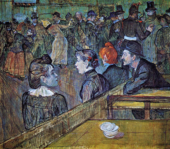  Henri De Toulouse-Lautrec At the Moulin de la Galette Dance Hall - Canvas Art Print
