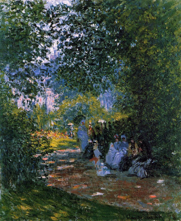  Claude Oscar Monet At the Parc Monceau - Canvas Art Print