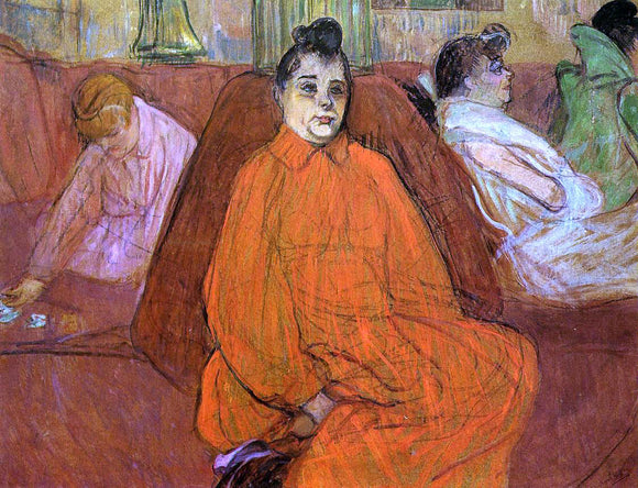  Henri De Toulouse-Lautrec At the Salon, the Divan - Canvas Art Print