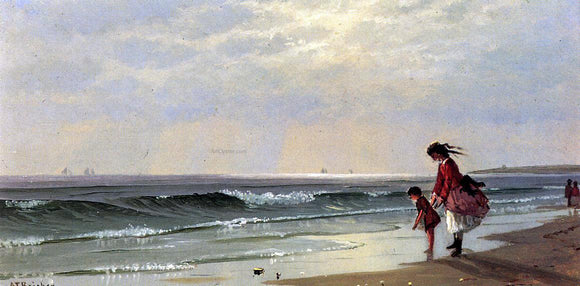  Alfred Thompson Bricher At the Shore - Canvas Art Print