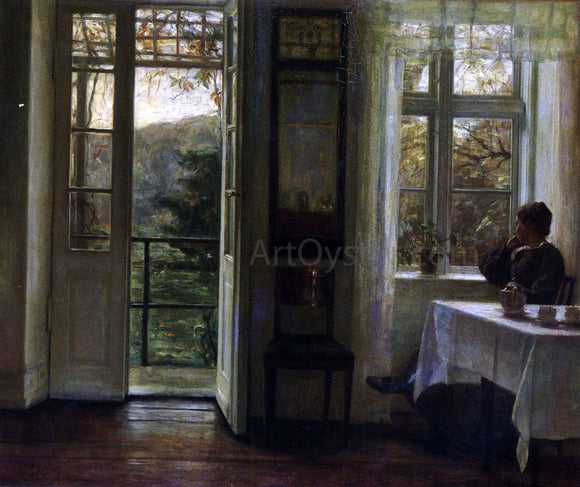  Carl Vilhelm Holsoe At The Window - Canvas Art Print