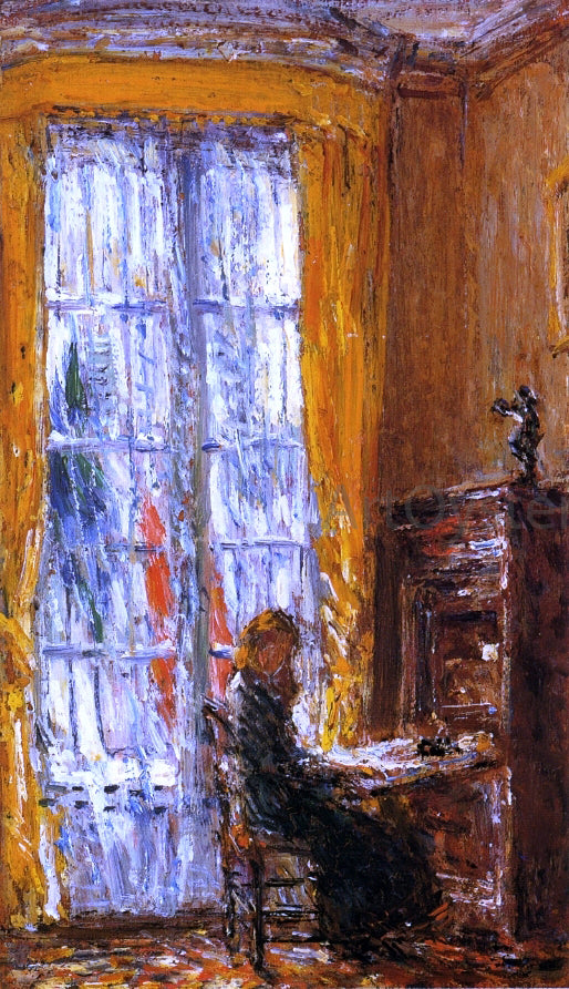  Frederick Childe Hassam At the Writing Desk - Canvas Art Print