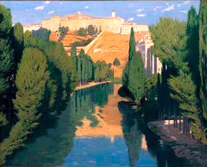  Santiago Rusinol Prats Atardecer en el Rio - Canvas Art Print