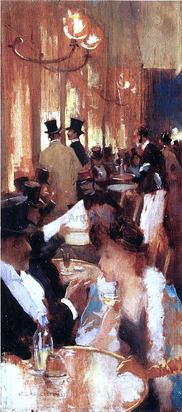 Willard Leroy Metcalf Au Cafe - Canvas Art Print