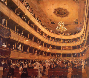  Gustav Klimt Auditorium in the Old Burgtheater, Vienna - Canvas Art Print