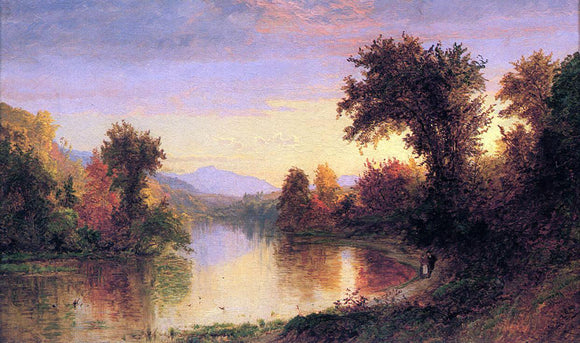  Jasper Francis Cropsey Autumn by the River - Canvas Art Print
