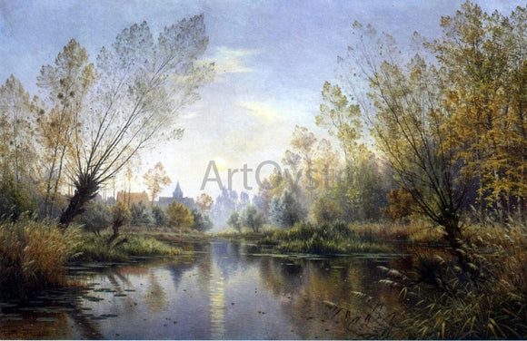  Armand Guery Autumn Evening (also known as Moonrise over the Suippe) - Canvas Art Print