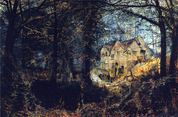  John Atkinson Grimshaw Autumn Glory, The Old Mill - Canvas Art Print