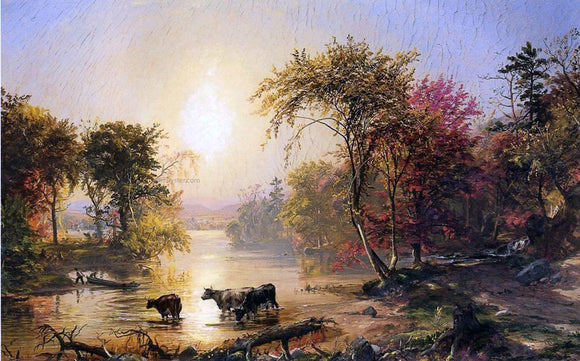  Jasper Francis Cropsey Autumn in America (also known as The Susquehanna River) - Canvas Art Print