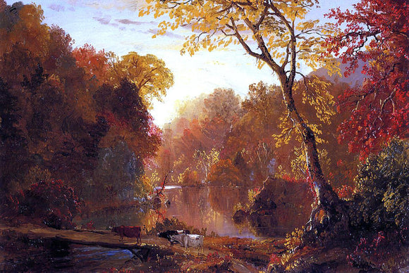  Frederic Edwin Church Autumn in North America - Canvas Art Print