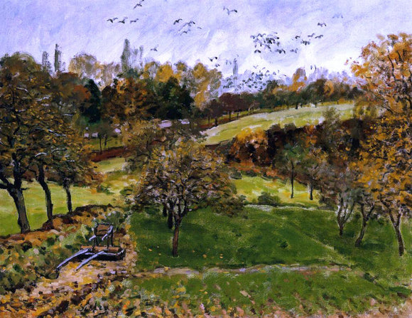  Alfred Sisley Autumn Landscape, Louveciennnes - Canvas Art Print