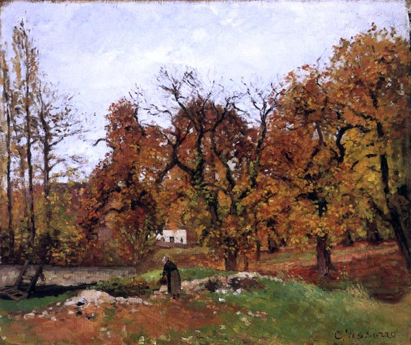  Camille Pissarro Autumn Landscape, near Pontoise (also known as Autumn Landscape, near Louveciennes) - Canvas Art Print