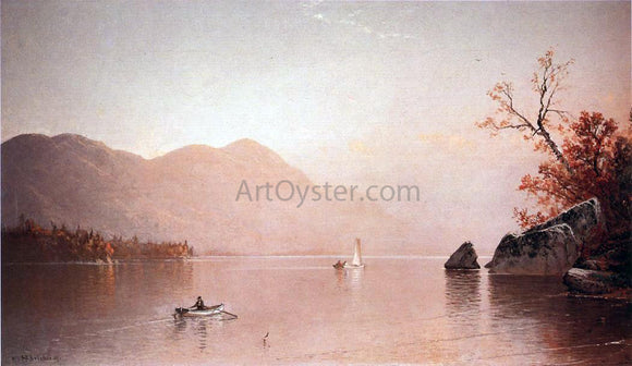  Alfred Thompson Bricher Autumn Mist, Lake George, New York - Canvas Art Print