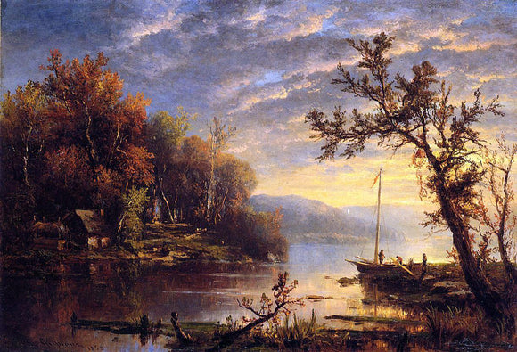  Marie-Francois-Regis Gignoux Autumn on the Hudson - Canvas Art Print