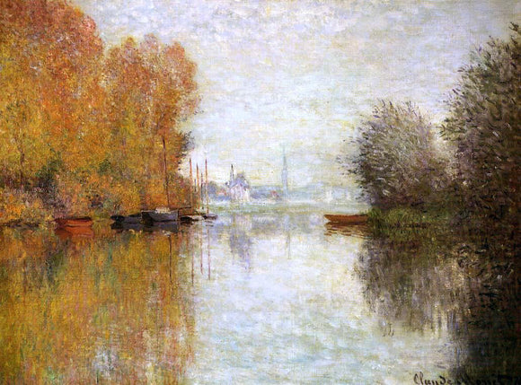  Claude Oscar Monet Autumn on the Seine at Argenteuil - Canvas Art Print