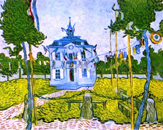  Vincent Van Gogh Auvers Town Hall in 14 July 1890 - Canvas Art Print