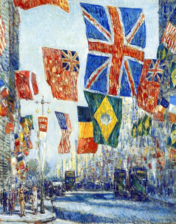  Frederick Childe Hassam Avenue of the Allies, Great Britain, 1918 - Canvas Art Print