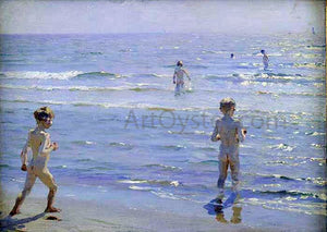  Peder Severin Kroyer Bano de Muchachos - Canvas Art Print