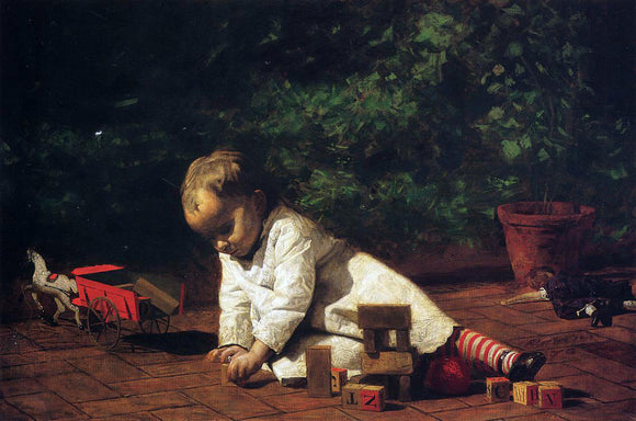  Thomas Eakins Baby at Play - Canvas Art Print