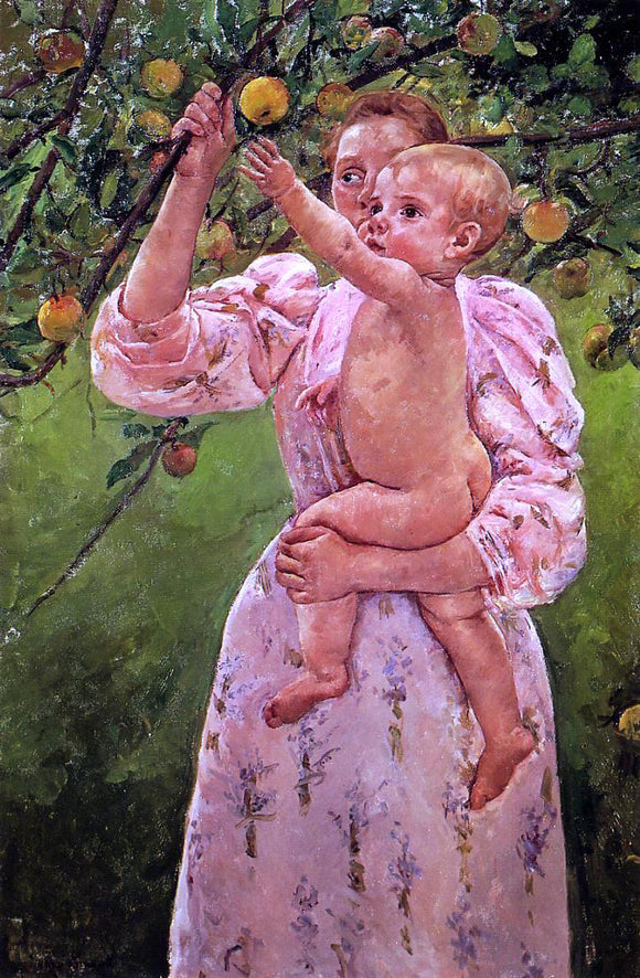  Mary Cassatt Baby Reaching for an Apple (also known as Child Picking Fruit) - Canvas Art Print