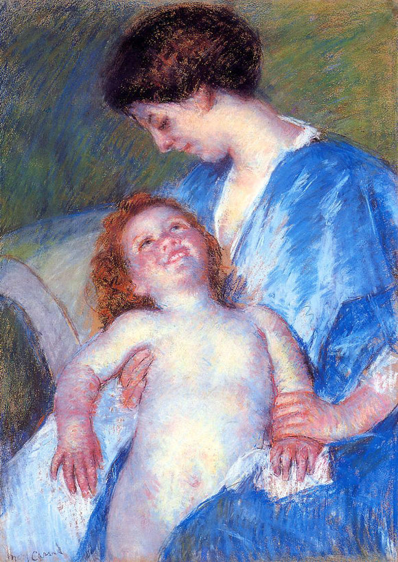  Mary Cassatt Baby Smiling up at Her Mother - Canvas Art Print