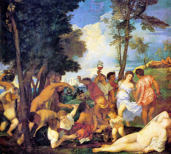  Titian Bacchanal - Canvas Art Print